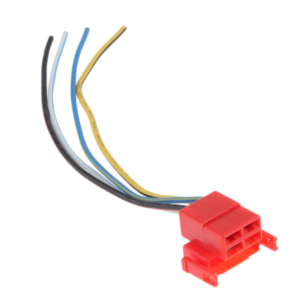 Embroidery Red - Motorbike 4 Pins Solenoid Relay Plug