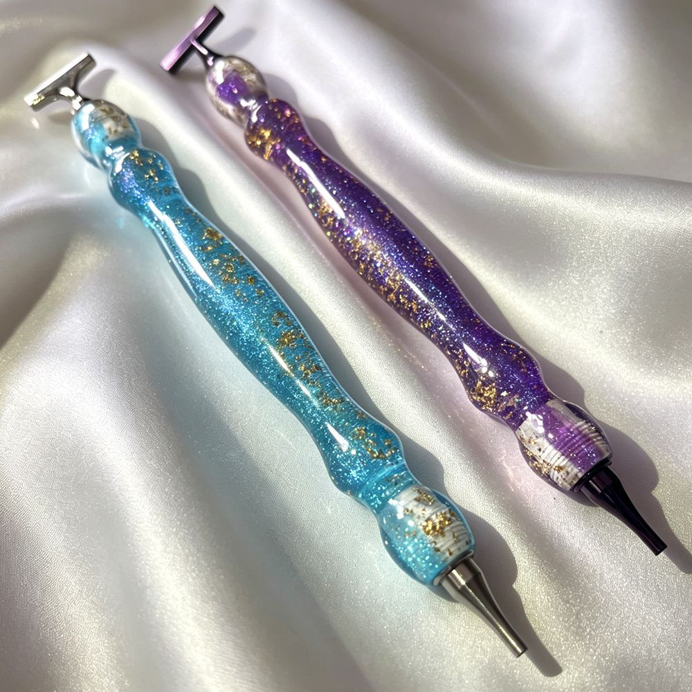 Embroidery Painting - New Shiny Blue/Purple Gold Foil Threaded