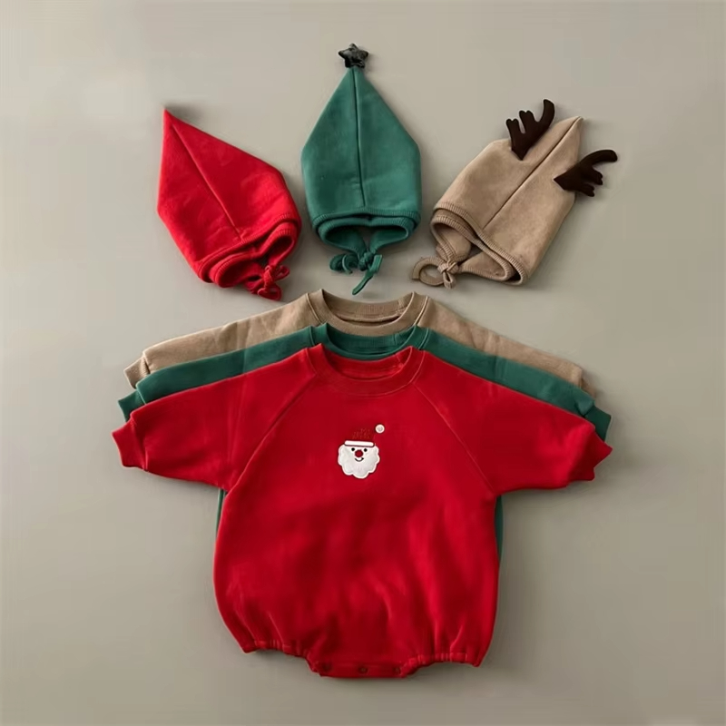 Baby Christmas Romper with Hat - Embroidery Xmas Tree 评论和价格