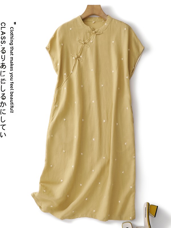 New Chinese Style Women's Dres - Embroidery Love 评论和价格