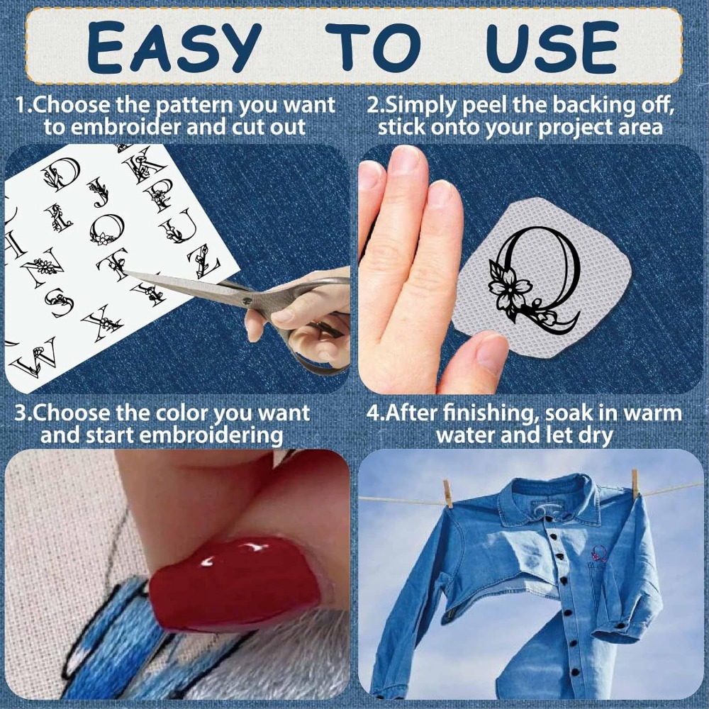 Letter A-Z Water Soluble Embro - Water Soluble Stabilizer 评论和价格