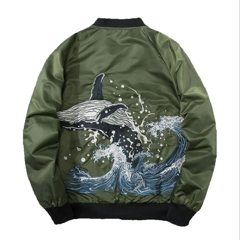 Sukajan Embroidered Bomber Jac - Embroidery University 评论和价格