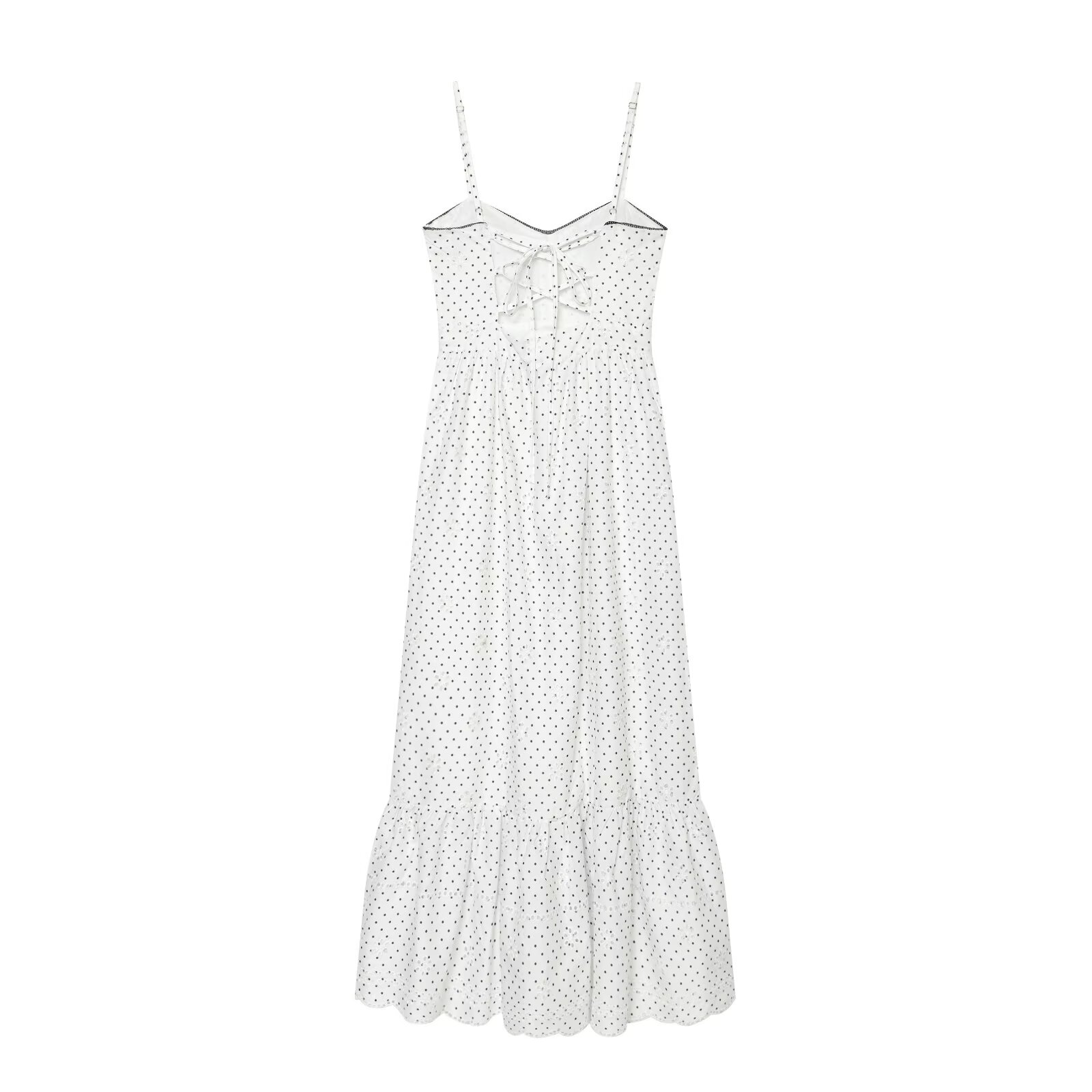BSAY Women White Polka Dot Eye - Embroidery Eyelet 评论和价格