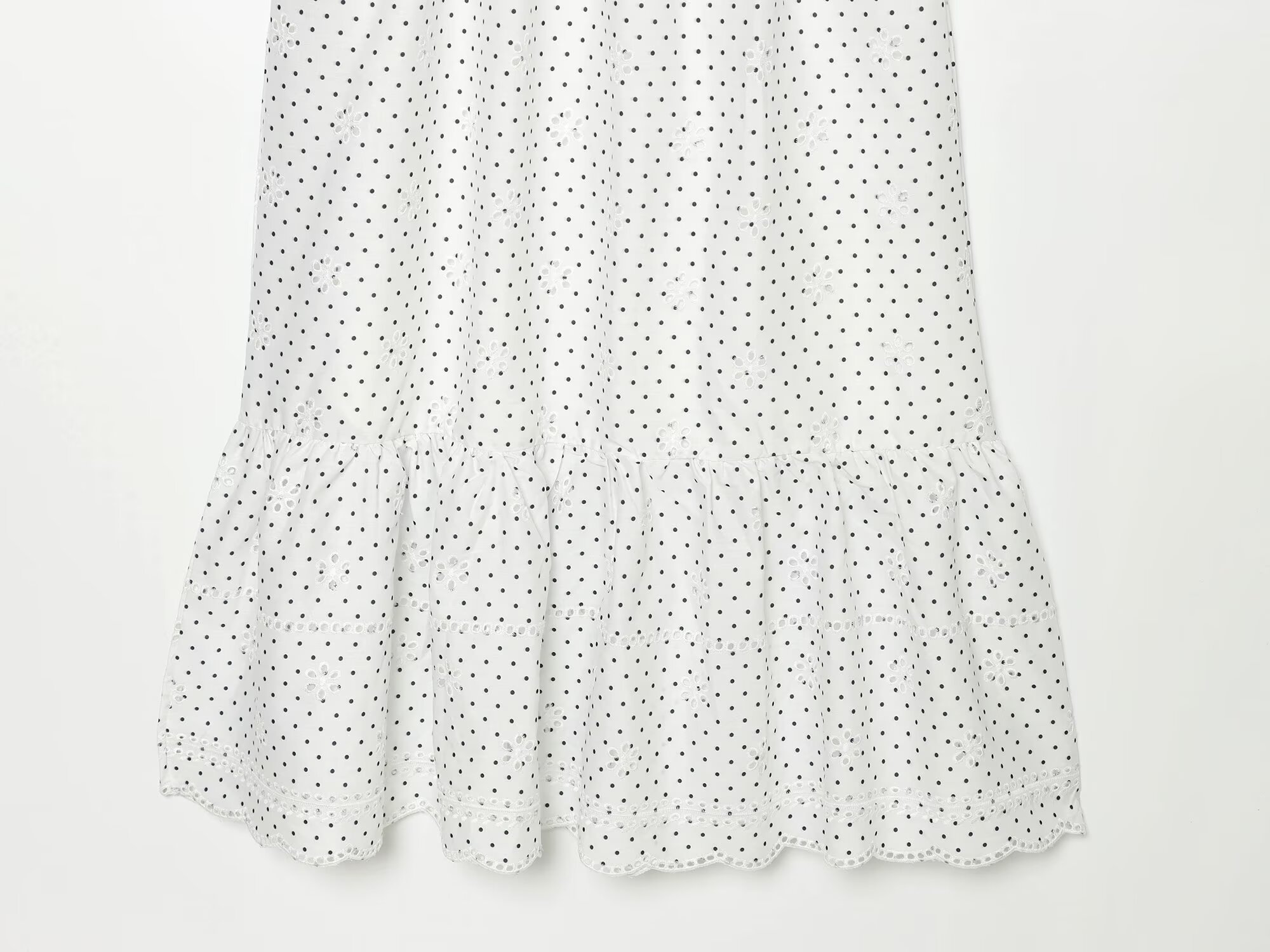 BSAY Women White Polka Dot Eye - Embroidery Eyelet 评论和价格