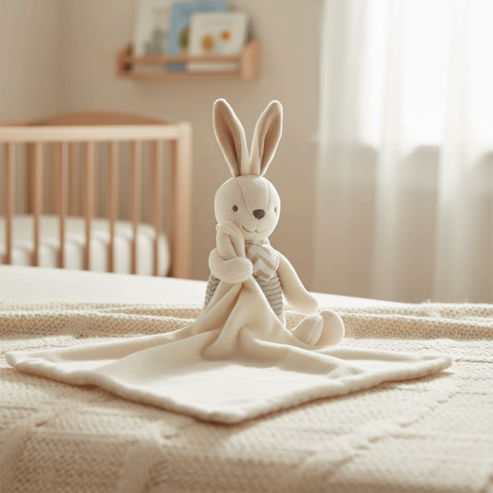 Square Shape Baby Rabbit Comfo - Embroidery Towel 评论和价格