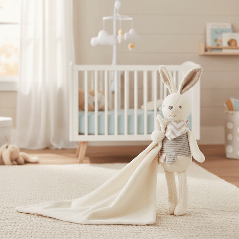 Square Shape Baby Rabbit Comfo - Embroidery Towel 评论和价格