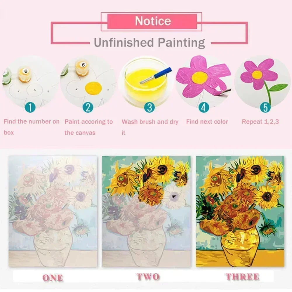 DIY Oil Painting By Numbers Ge - Embroidery Translate 评论和价格