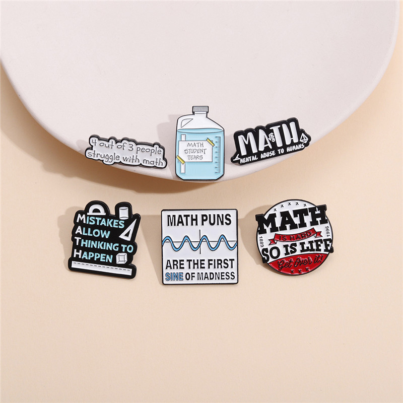 Creative Math Enamel Brooches  - Embroidery Love 评论和价格