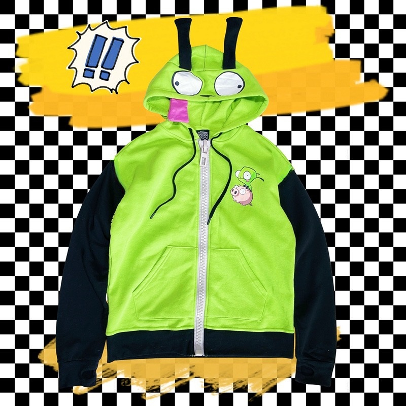 Anime Invader Cosplay Costume  - Embroidery Zip Up Hoodie 评论和价格