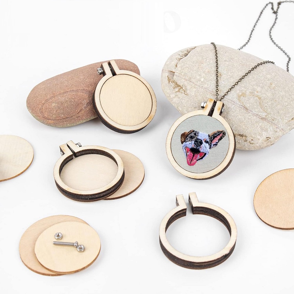 10PCS Mini Embroidery Hoop Woo - Embroidery Ring 评论和价格