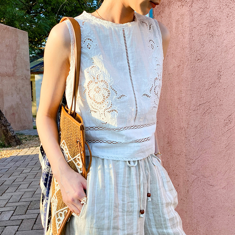 French Designer Boho White Cot - Embroidery Eyelet 评论和价格