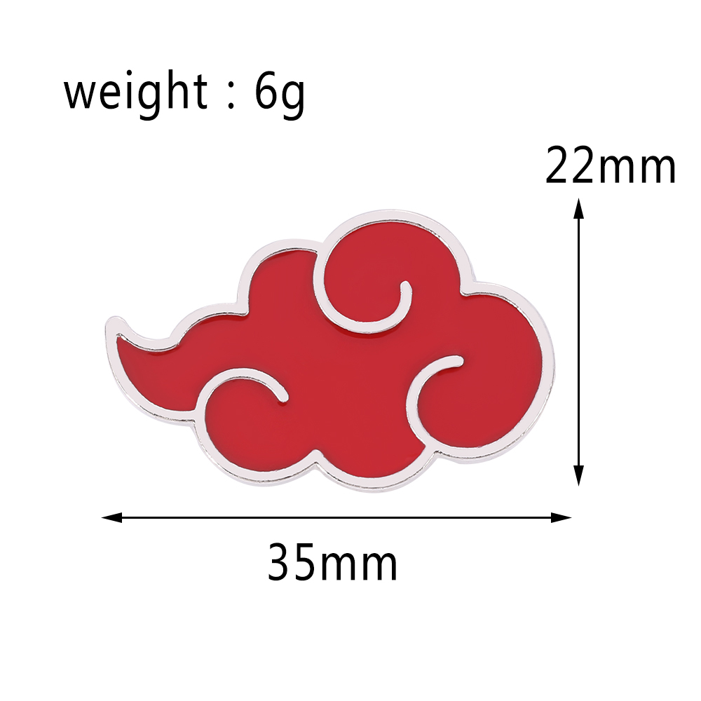 Naruto Akatsuki Brooch Pin Kon - Embroidery Red 评论和价格
