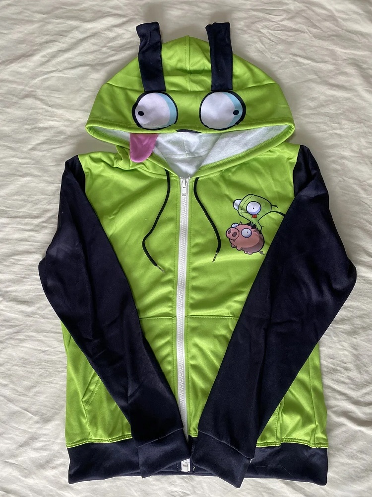 Anime Invader Cosplay Costume  - Embroidery Zip Up Hoodie 评论和价格