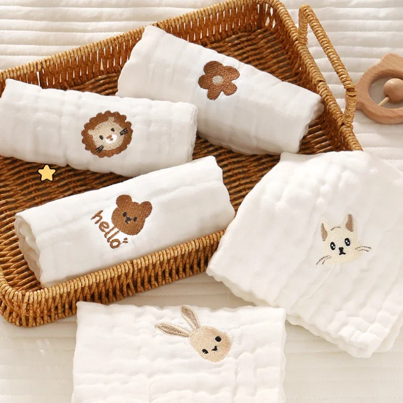Baby Saliva Towels 6 Layer Cot - Embroidery Towel 评论和价格