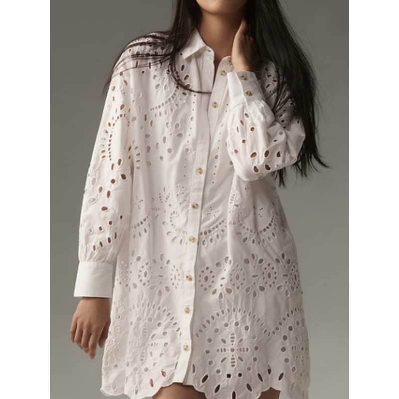 Women Solid Eyelet Embroidery  - Embroidery Eyelet 评论和价格