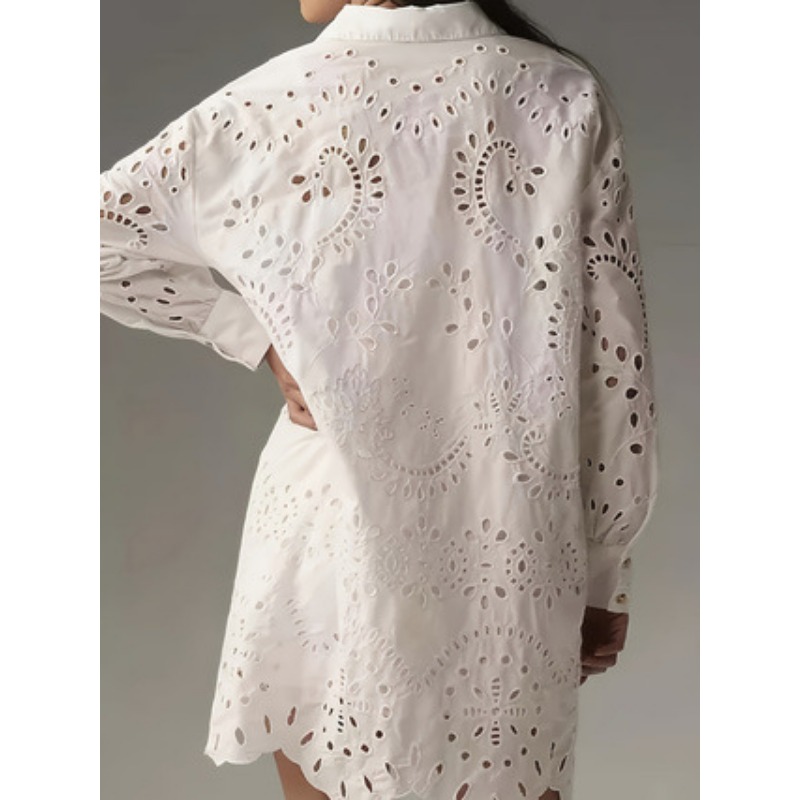 Women Solid Eyelet Embroidery  - Embroidery Eyelet 评论和价格