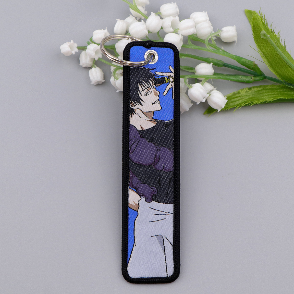 1PCS Japanese Anime Key Fobs H - Embroidery Ring 评论和价格
