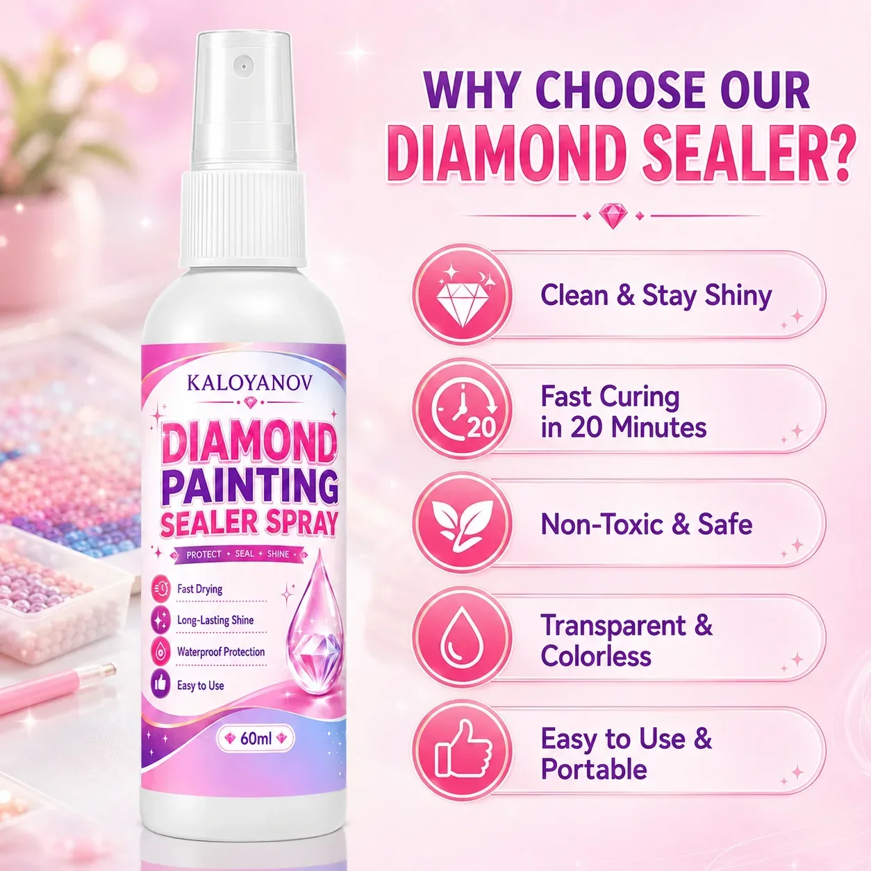 5D Diamond Painting Sealer Spr - Embroidery Uae 评论和价格