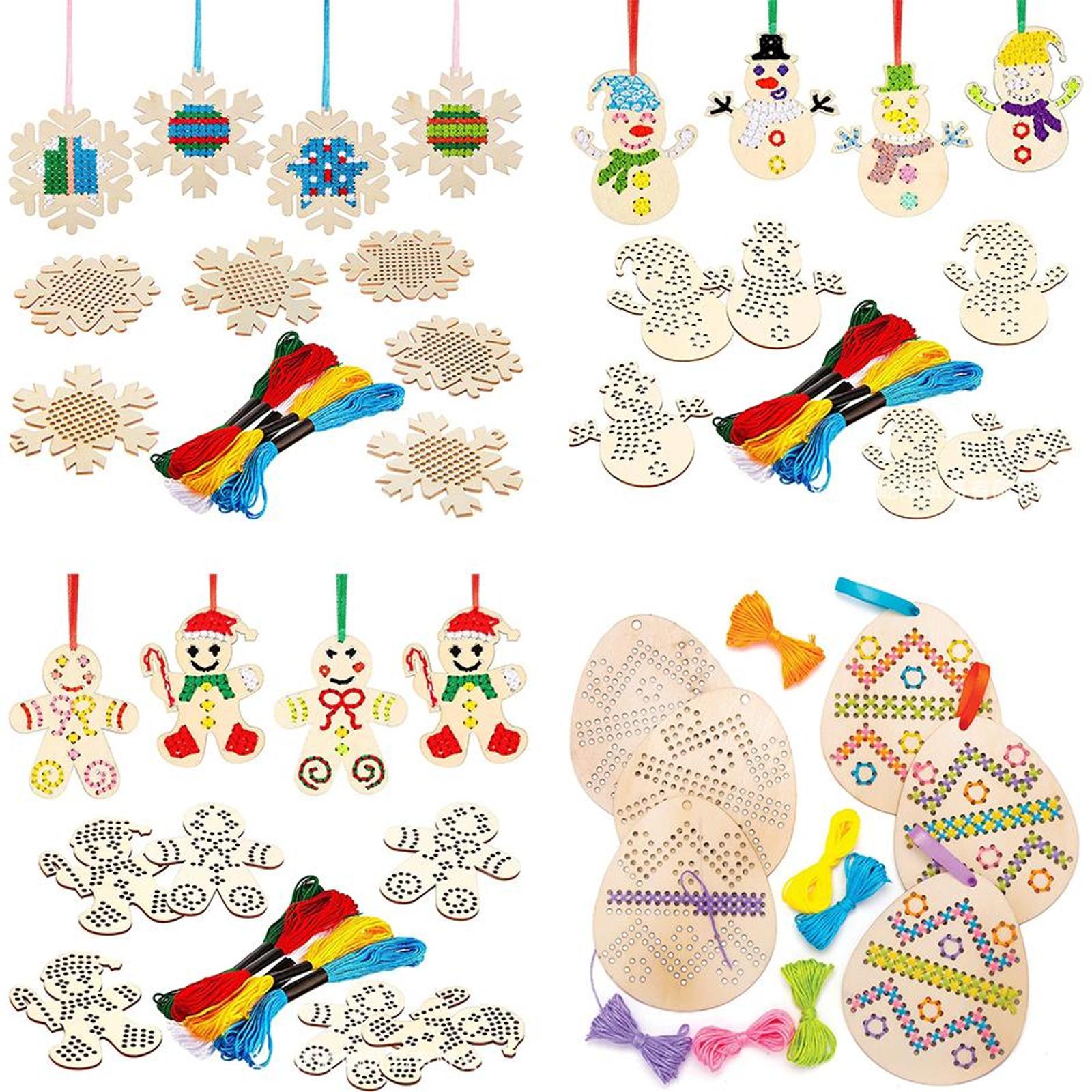 Cross Stitch Hanging Pendant E - Embroidery Xmas Tree 评论和价格