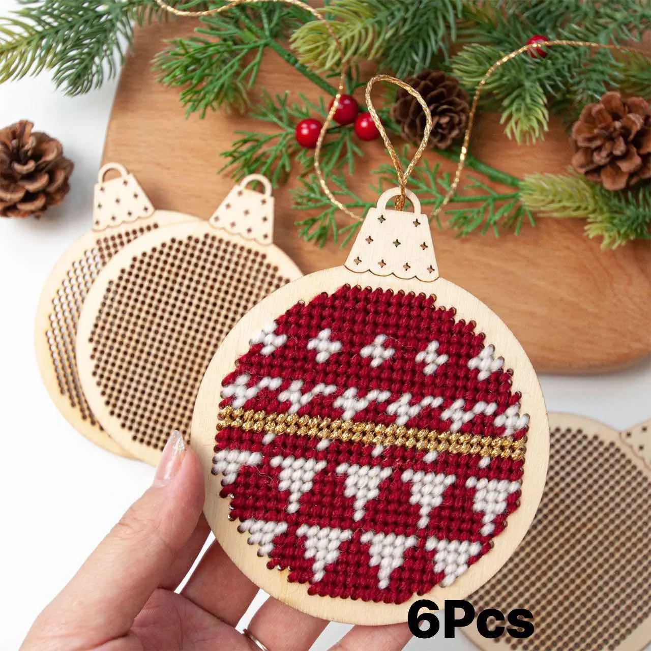 12Pcs Christmas Cross Stitch H - Embroidery Xmas Tree 评论和价格
