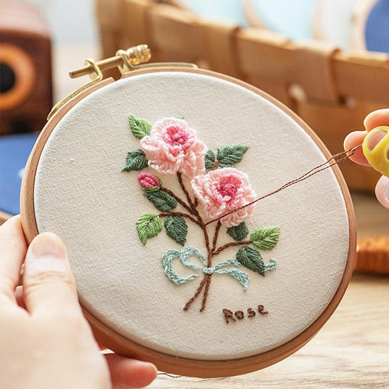 1pcs High Quality Beech Wood E - Embroidery Ring 评论和价格