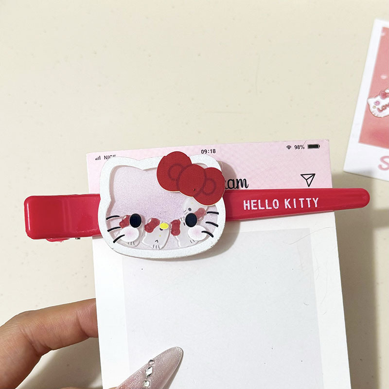 Hello Kitty Hair Clip Shaker B - Embroidery Red 评论和价格