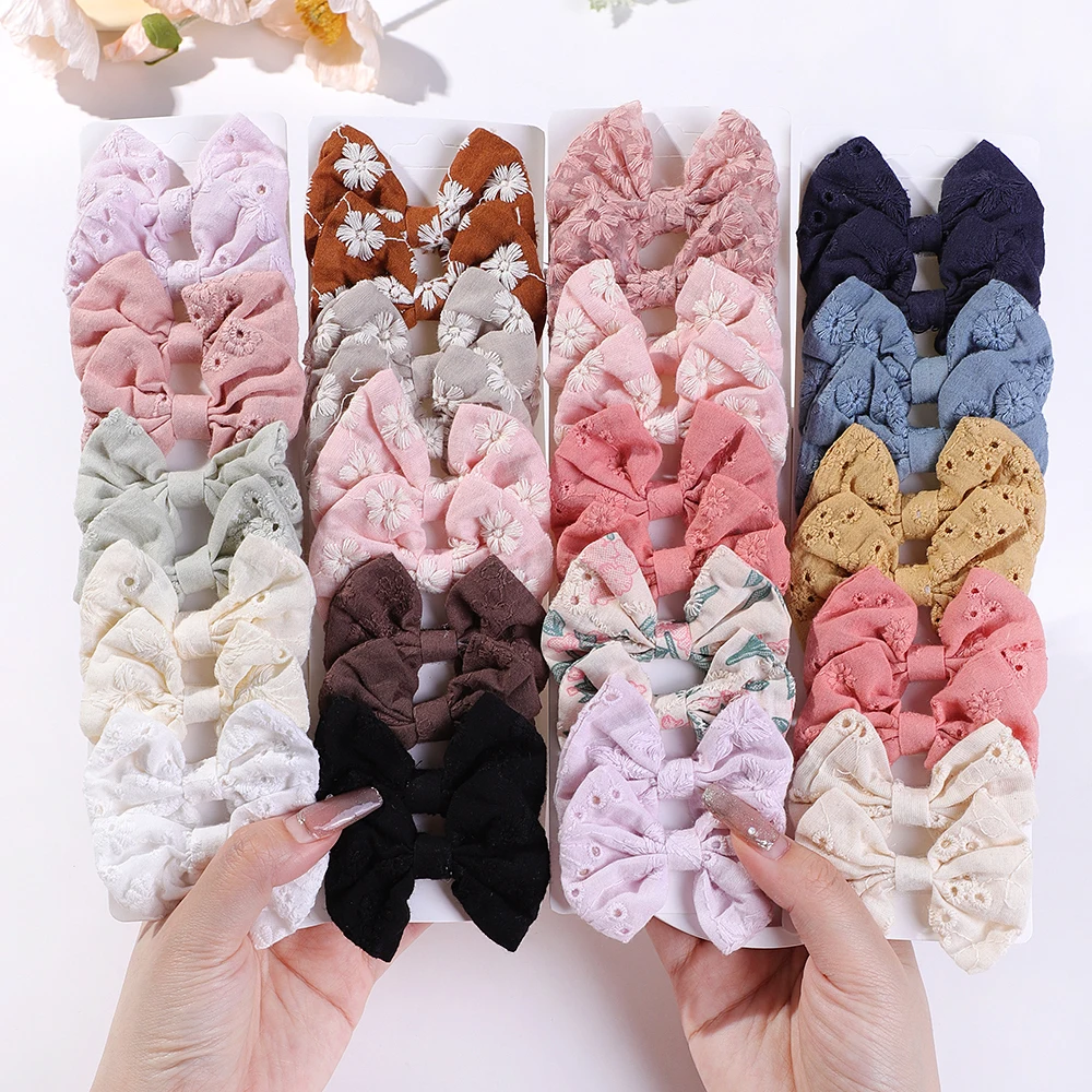 10Pcs/Set Fashion Bows Hairgri - Embroidery Love 评论和价格
