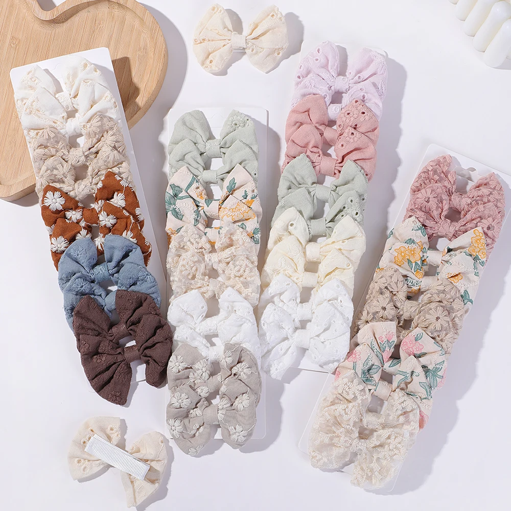 10Pcs/Set Fashion Bows Hairgri - Embroidery Love 评论和价格