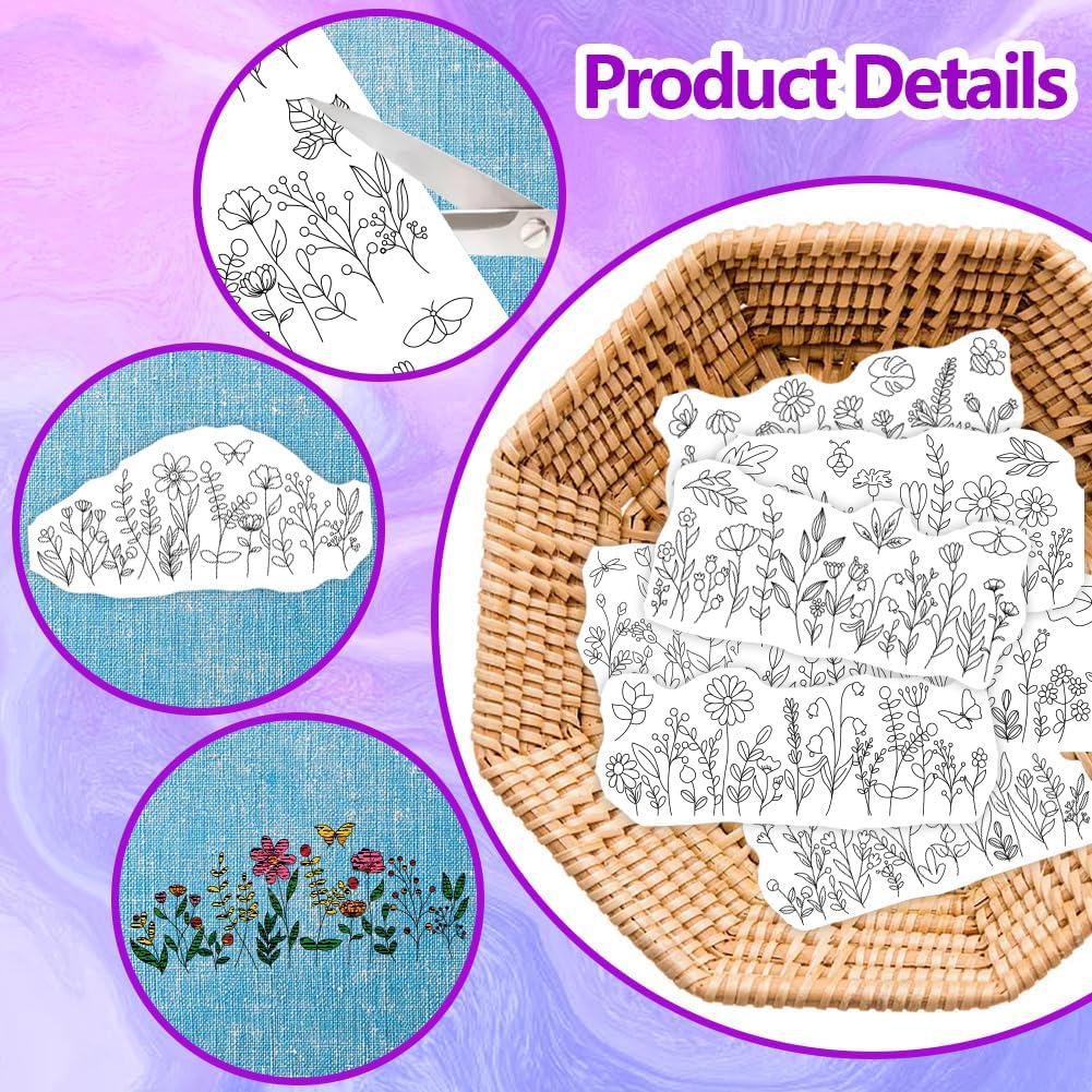 Water Soluble Embroidery Patte - Water Soluble Stabilizer 评论和价格