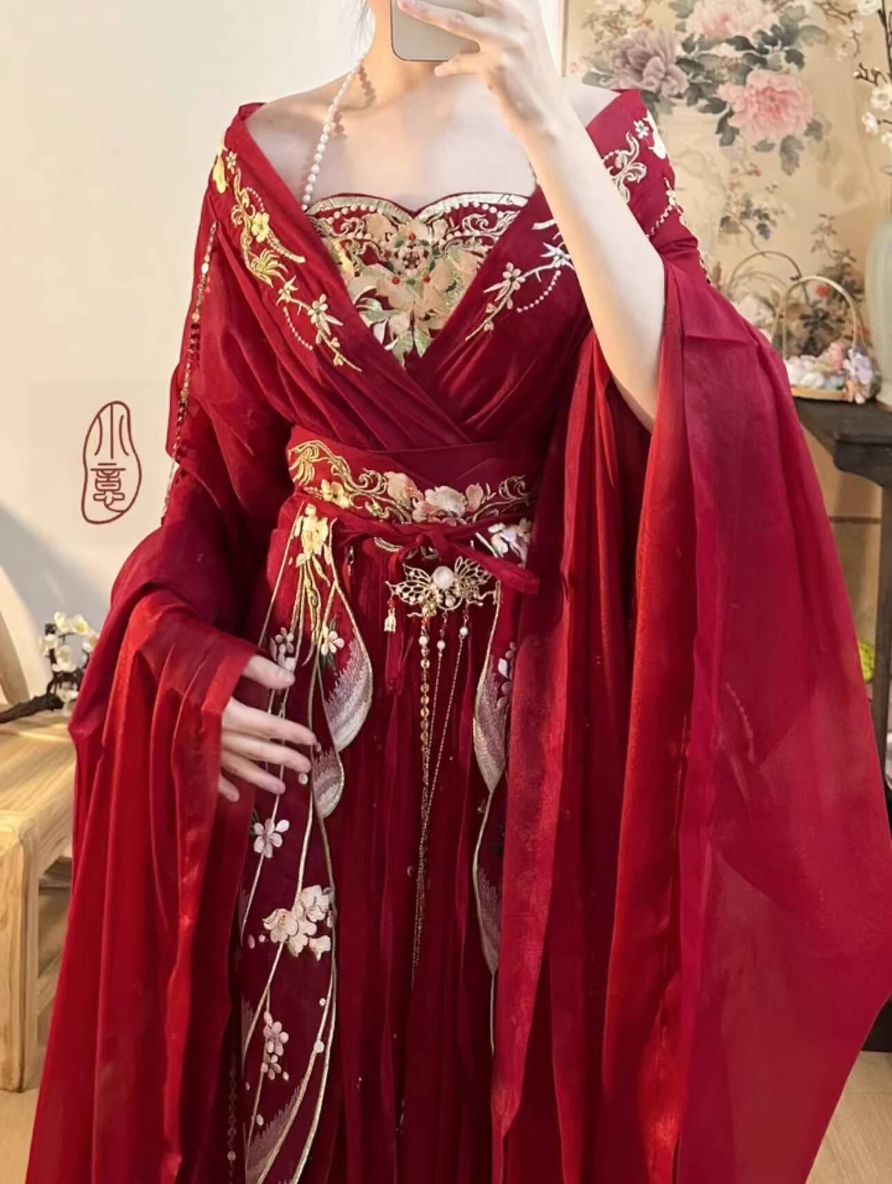2025 hot Guofeng Goddess Of Fl - Embroidery Red 评论和价格