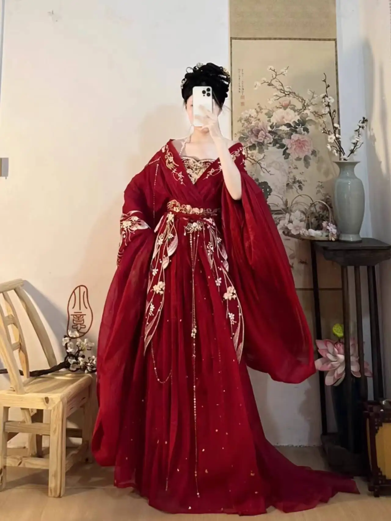 2025 hot Guofeng Goddess Of Fl - Embroidery Red 评论和价格
