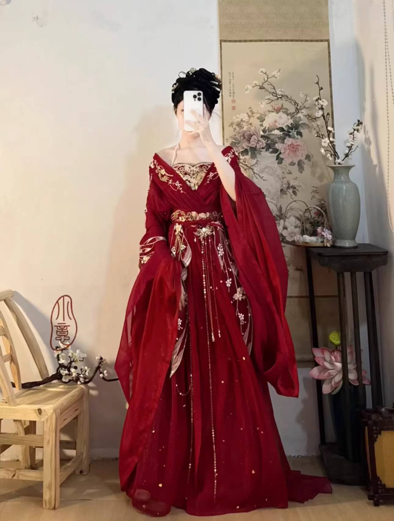 2025 hot Guofeng Goddess Of Fl - Embroidery Red 评论和价格