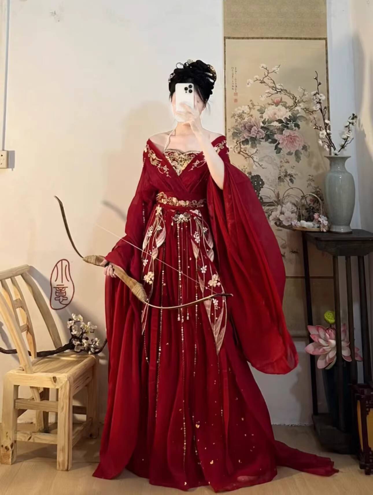 2025 hot Guofeng Goddess Of Fl - Embroidery Red 评论和价格