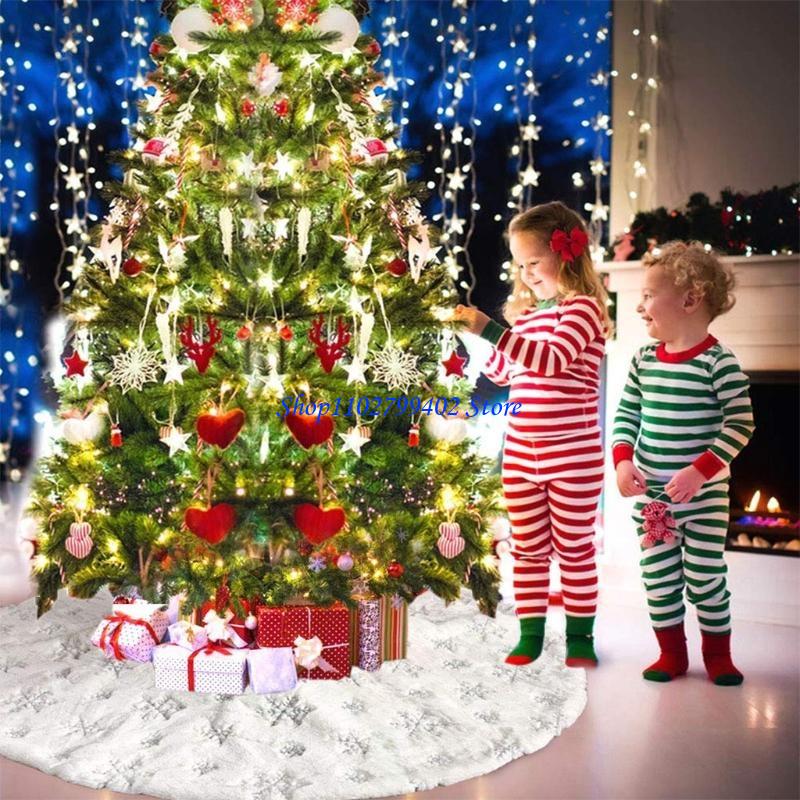 547F White Plush Christmas Tre - Embroidery Xmas Tree 评论和价格