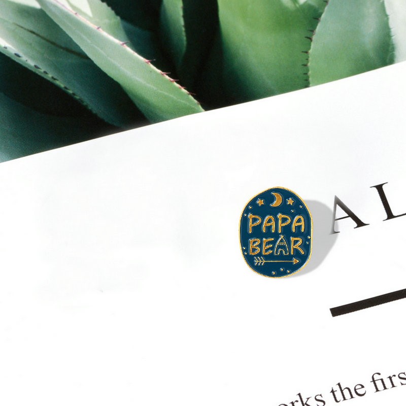 Mama Papa Bear Enamel Pins Cus - Embroidery Love 评论和价格