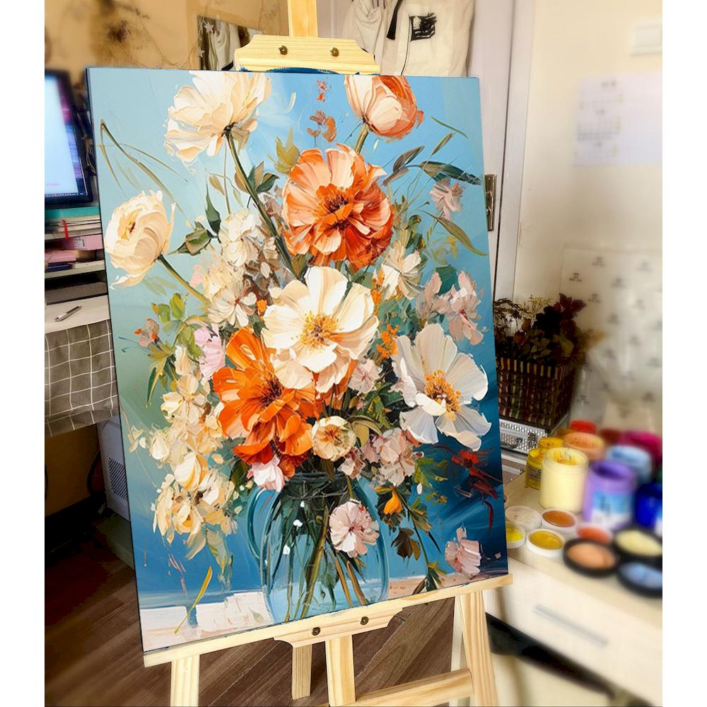 Paintings By Number Flower Sce - Embroidery Translate 评论和价格