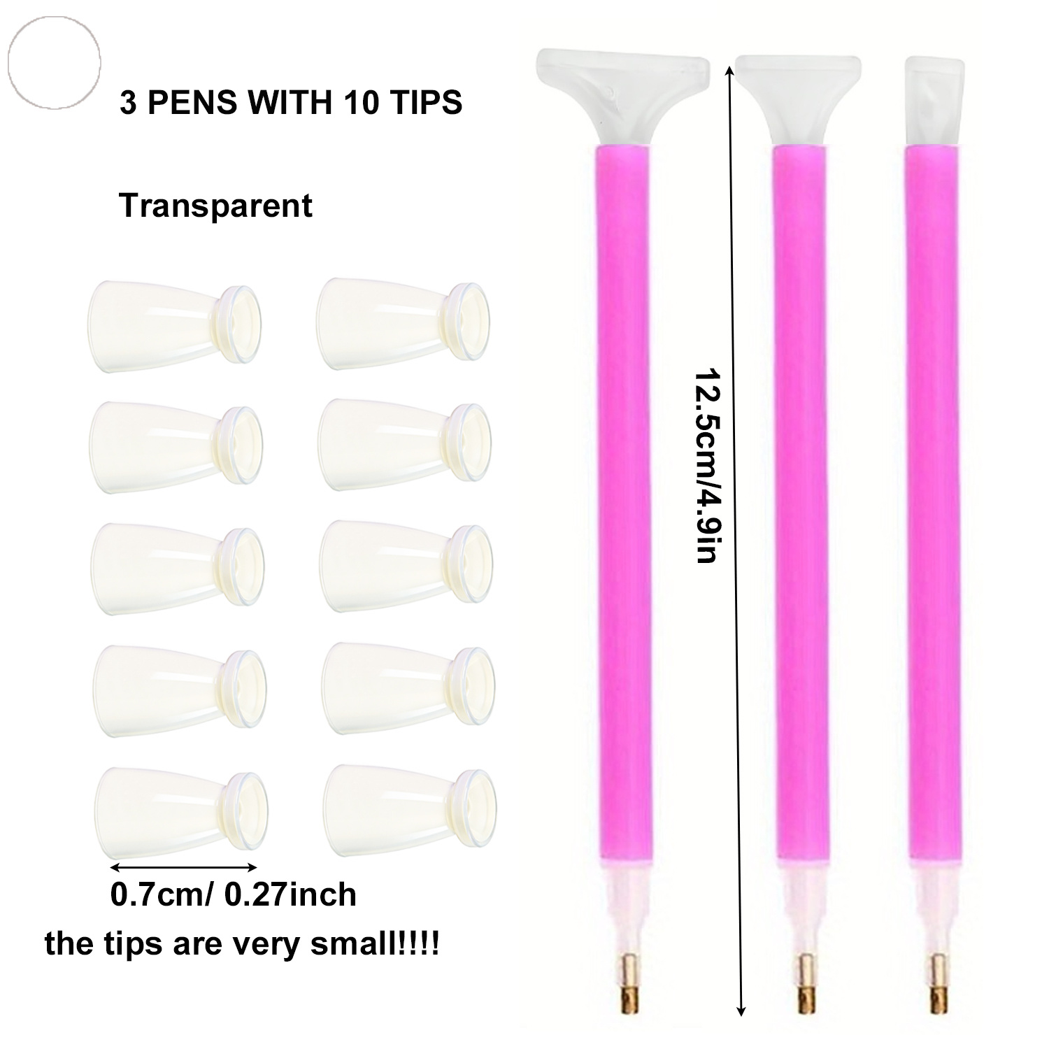 10 Silicone Tips & 3 Pens Diam - Embroidery Uae 评论和价格