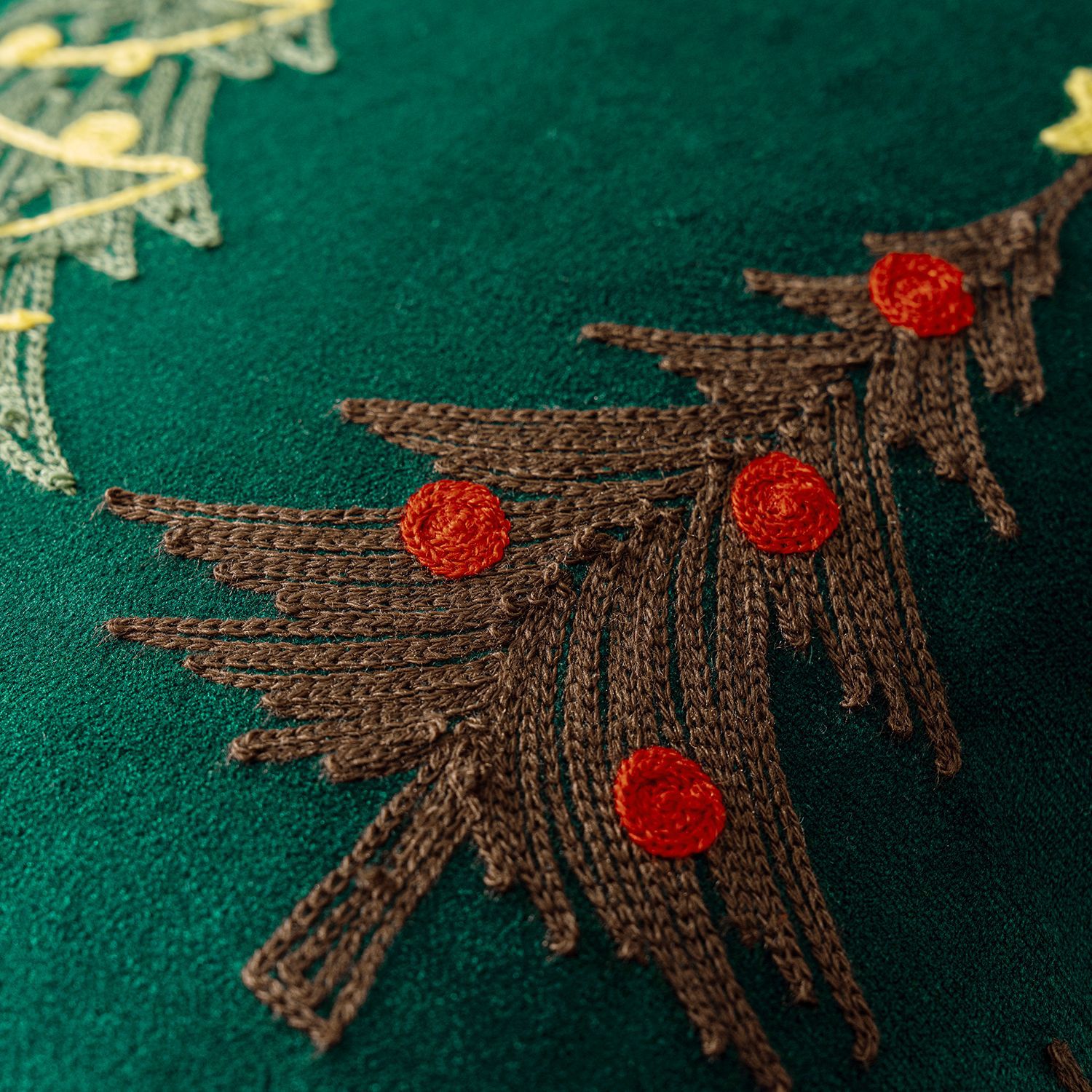 1pc Embroidery Cushion Cover C - Embroidery Xmas Tree 评论和价格
