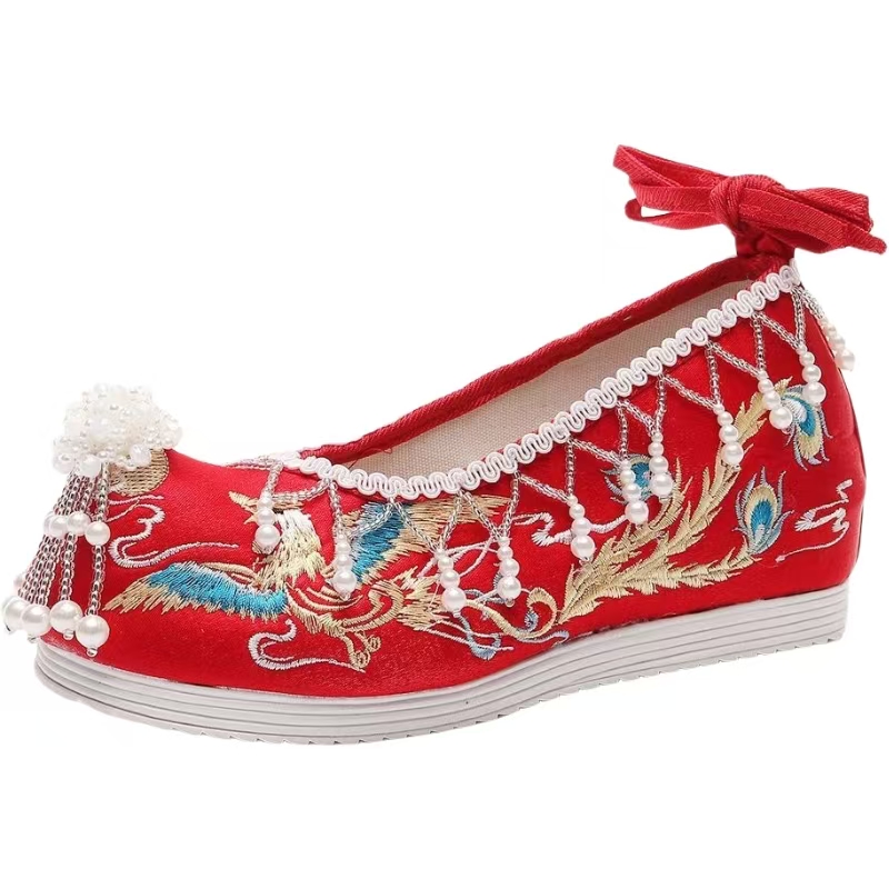 Women New Red Embroidered Wedd - Embroidery Red 评论和价格