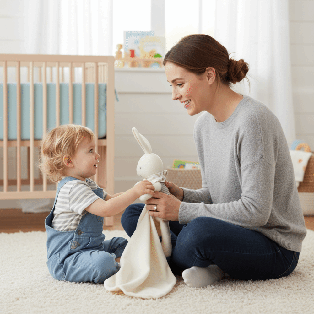 Square Shape Baby Rabbit Comfo - Embroidery Towel 评论和价格