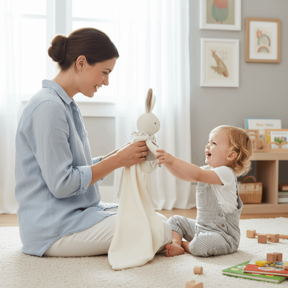 Square Shape Baby Rabbit Comfo - Embroidery Towel 评论和价格