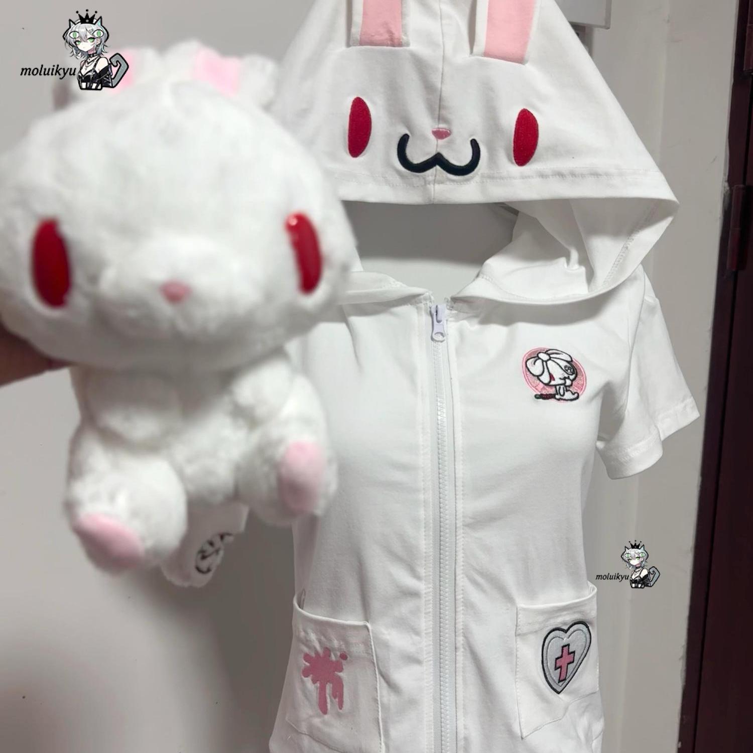 Kawaii Anime Hoodie Short Slee - Embroidery Zip Up Hoodie 评论和价格