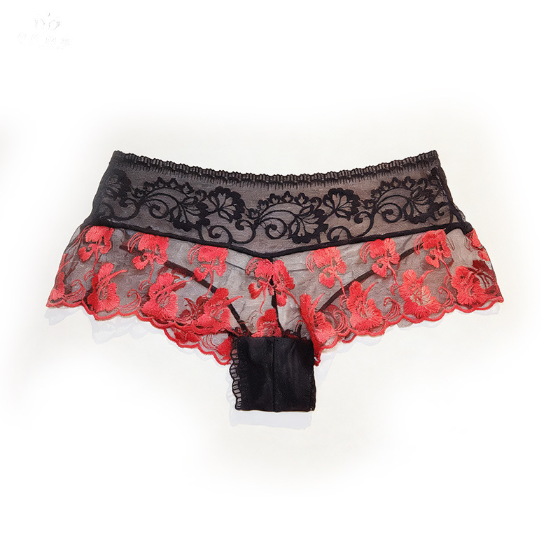 【1pcs】lingeries femme ultra ho - Embroidery Red 评论和价格