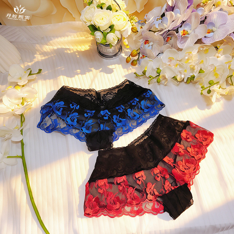 【1pcs】lingeries femme ultra ho - Embroidery Red 评论和价格