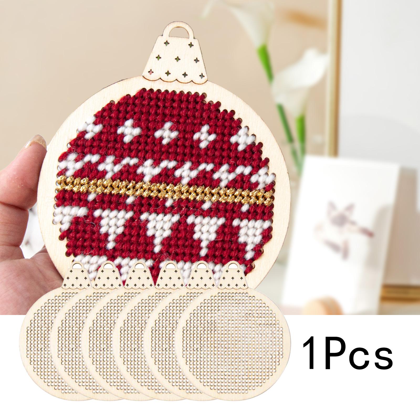 6x Wood Slices DIY Embroidery  - Embroidery Xmas Tree 评论和价格