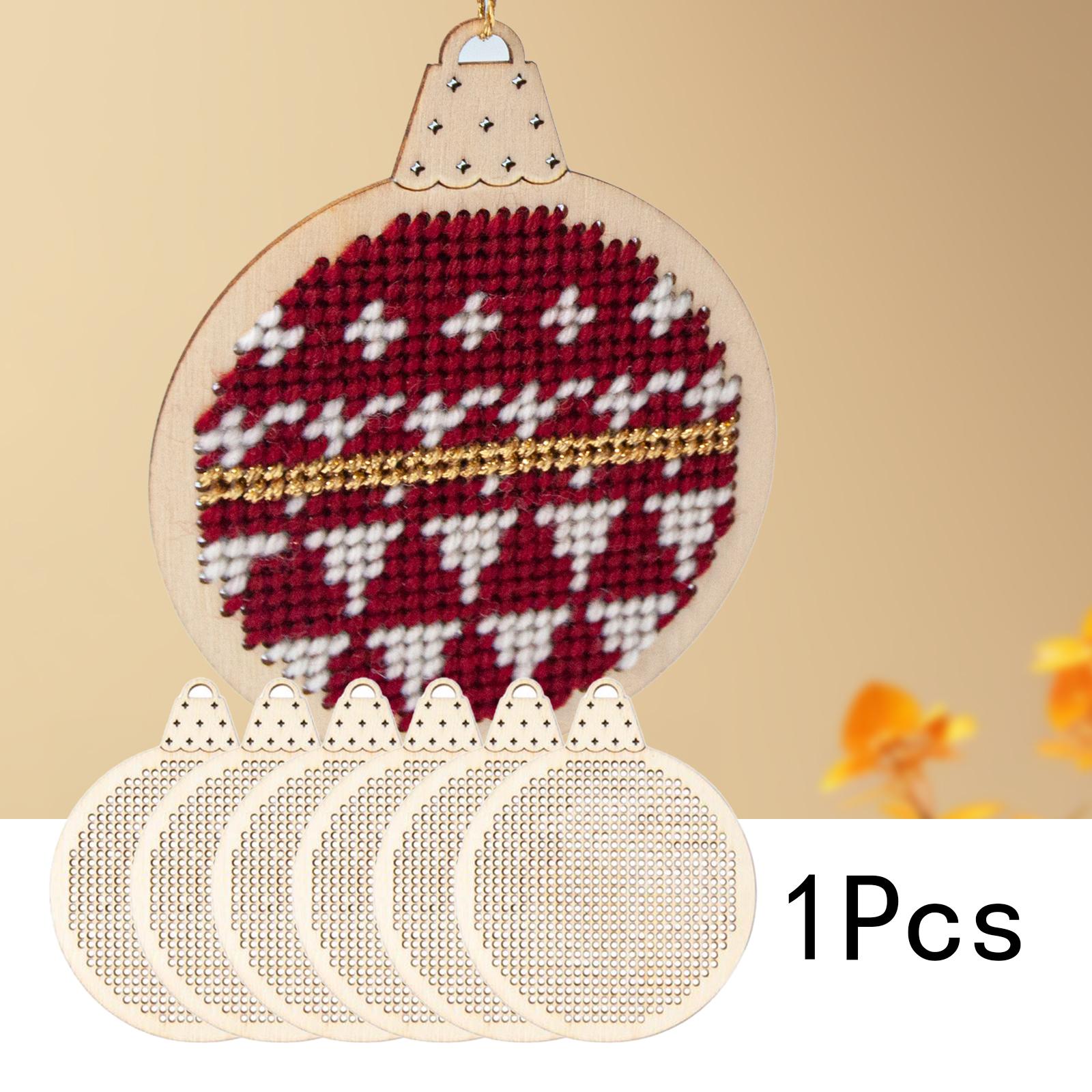 6x Wood Slices DIY Embroidery  - Embroidery Xmas Tree 评论和价格
